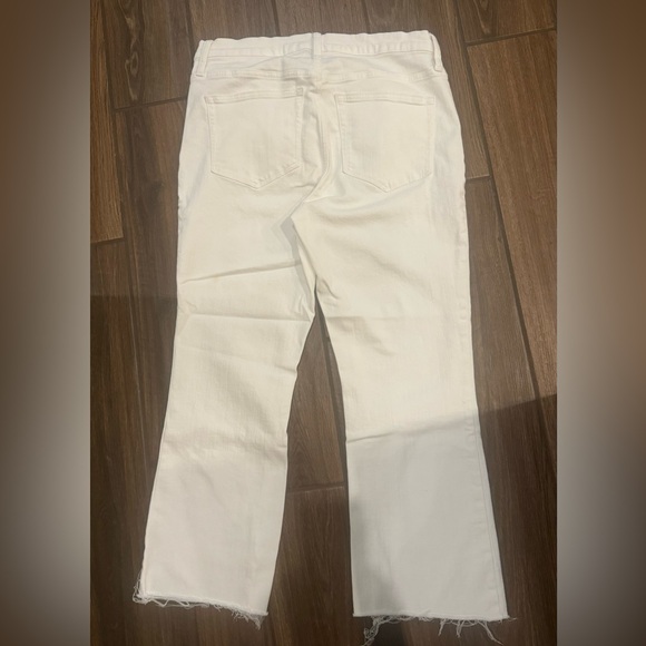 J. Crew Factory Mid Rise Flare Crop Jeans - White - Size 32/14 - Picture 3 of 4